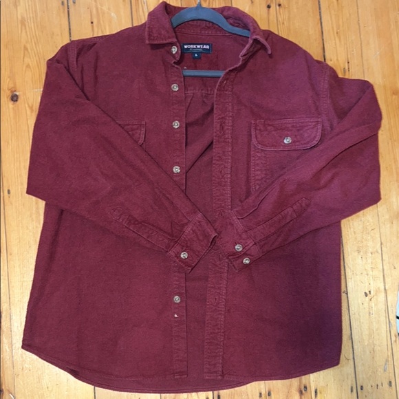 Women's Burgundy Button Down Shirt - Picture 1 of 1
